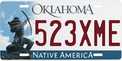 OK license plate 523XME