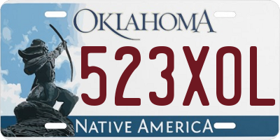 OK license plate 523XOL