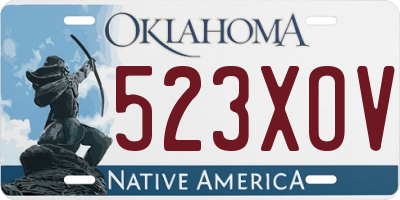 OK license plate 523XOV