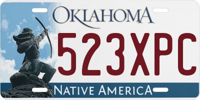 OK license plate 523XPC