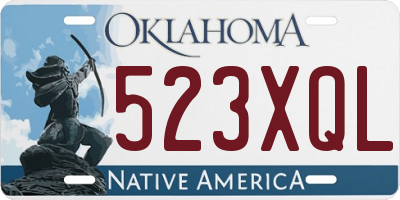 OK license plate 523XQL