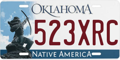 OK license plate 523XRC