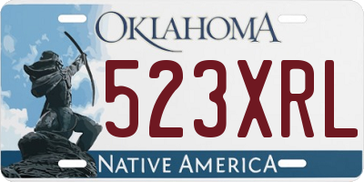 OK license plate 523XRL