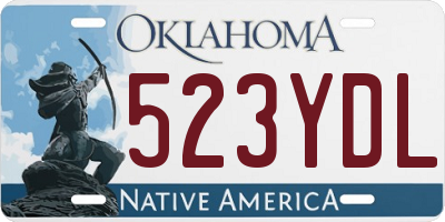 OK license plate 523YDL