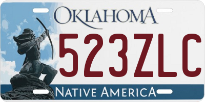 OK license plate 523ZLC