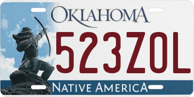 OK license plate 523ZOL