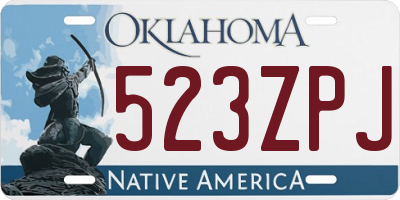 OK license plate 523ZPJ