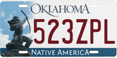 OK license plate 523ZPL