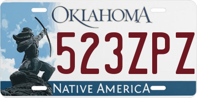OK license plate 523ZPZ