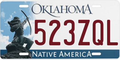 OK license plate 523ZQL