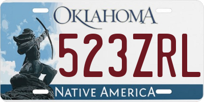 OK license plate 523ZRL