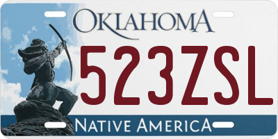 OK license plate 523ZSL