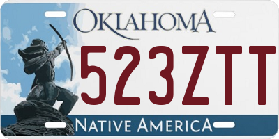 OK license plate 523ZTT