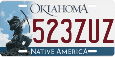 OK license plate 523ZUZ