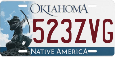 OK license plate 523ZVG