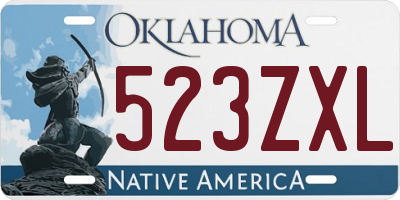 OK license plate 523ZXL