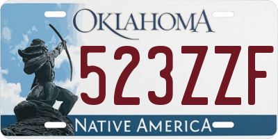 OK license plate 523ZZF