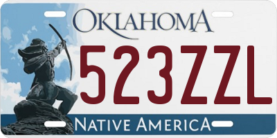 OK license plate 523ZZL