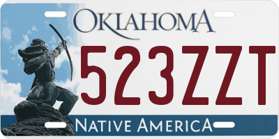 OK license plate 523ZZT