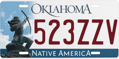 OK license plate 523ZZV