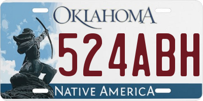 OK license plate 524ABH