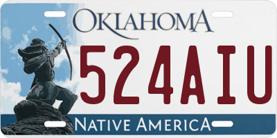 OK license plate 524AIU