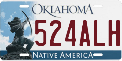 OK license plate 524ALH