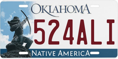 OK license plate 524ALI