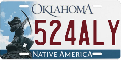 OK license plate 524ALY