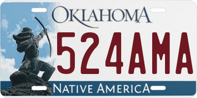 OK license plate 524AMA