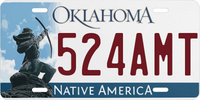 OK license plate 524AMT