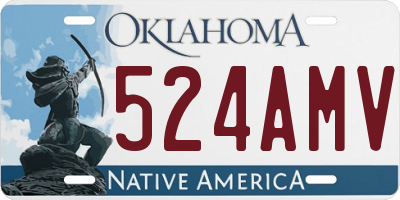 OK license plate 524AMV