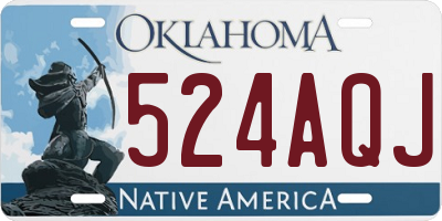 OK license plate 524AQJ