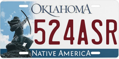 OK license plate 524ASR