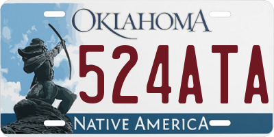 OK license plate 524ATA