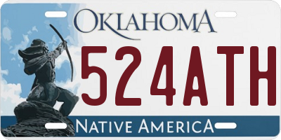 OK license plate 524ATH