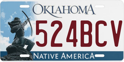 OK license plate 524BCV