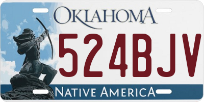 OK license plate 524BJV
