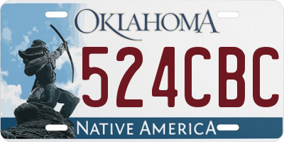 OK license plate 524CBC