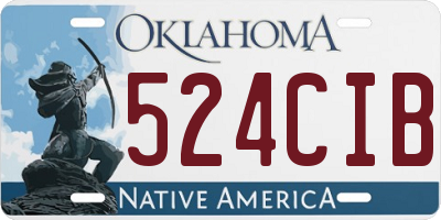 OK license plate 524CIB