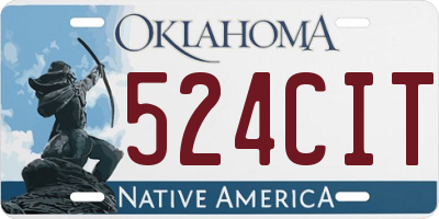 OK license plate 524CIT