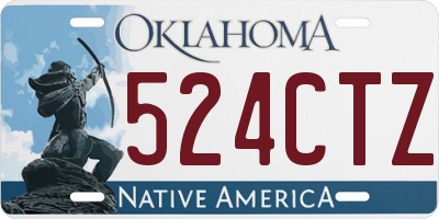 OK license plate 524CTZ