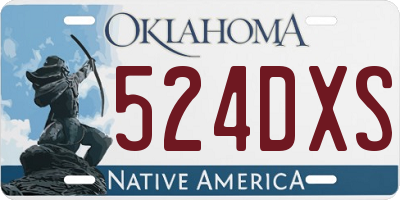OK license plate 524DXS
