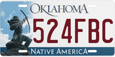 OK license plate 524FBC