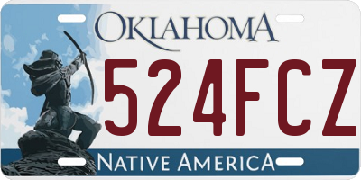 OK license plate 524FCZ