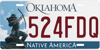 OK license plate 524FDQ