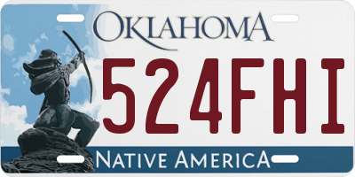 OK license plate 524FHI
