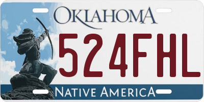 OK license plate 524FHL