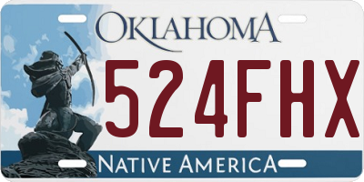 OK license plate 524FHX