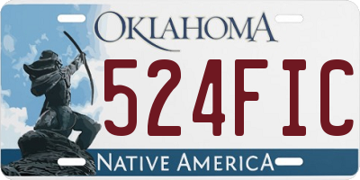 OK license plate 524FIC